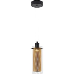 LED Hanging Mini Pendant Light Fixture, 72 Inch, 6-Watt 1-Light Black and Gold