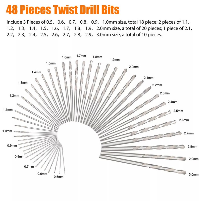 60X Mini Micro Hand Drill Bits Set Small Manual Keyless Chuck Pin Vise Rotary gallery