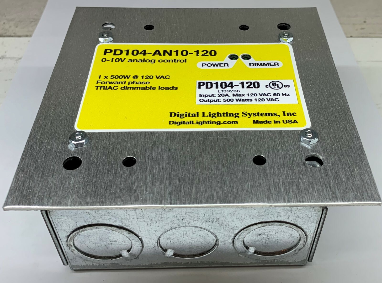 PD104-AN10-120 ; 0-10V dimmer Module, Triac, LED 500W 120V UL listed Made in USA gallery