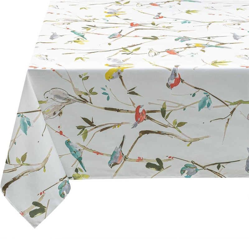 Spillproof Spring/Summer Durable Heavyweight Fabric Indoor Outdoor Tablecloth... gallery