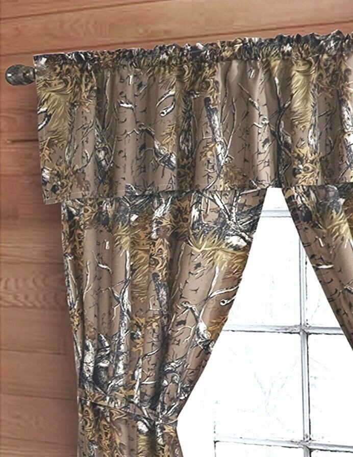 12 PC NATURAL CAMO KING SET!!! COMFORTER SHEETS CURTAINS WESTERN CAMOUFLAGE gallery
