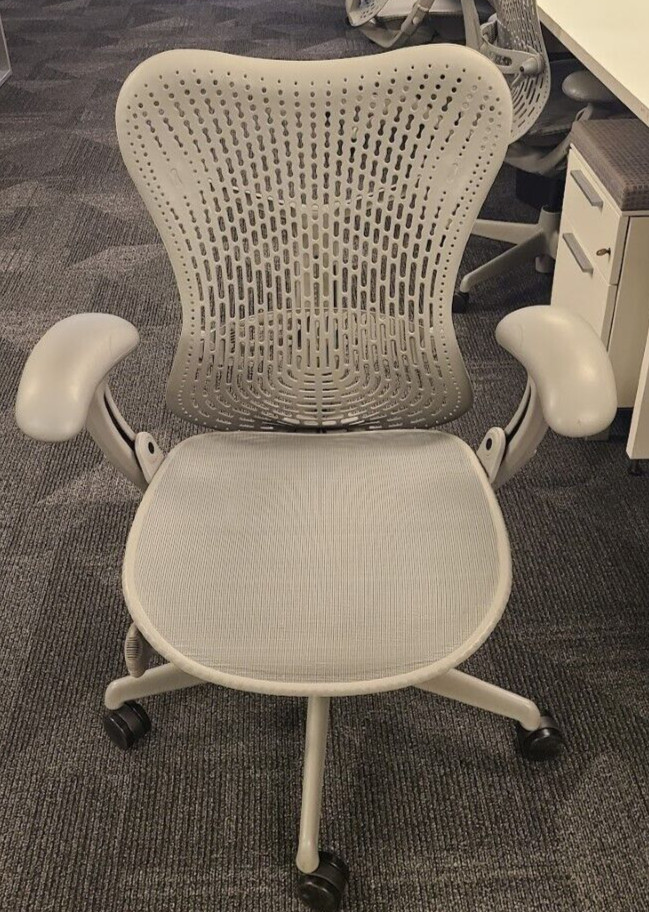 Loaded Herman Miller Mirra® 1 Task Chair Smoke mesh desk chair office Mirra gallery