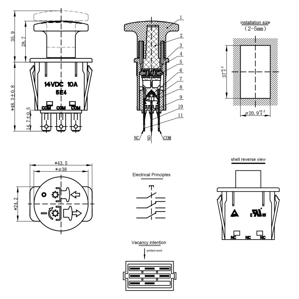 PTO Switch for Simplicity Ferris Snapper 1713487SM 1714772SM 1716332SM 1722887SM gallery
