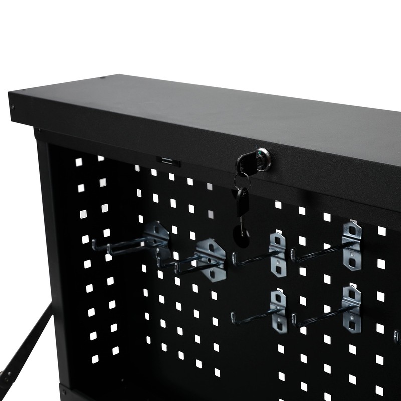 WorkPro 36-Inch Wall Mount Workbench with Foldable Steel Surface, Black, gallery