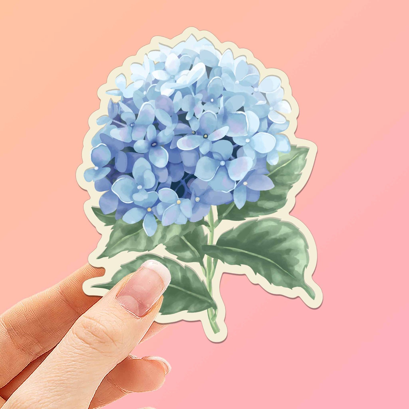 Mini Hydrangea Sticker for Plant Lovers - Nature Decal for Water Bottle & Laptop gallery