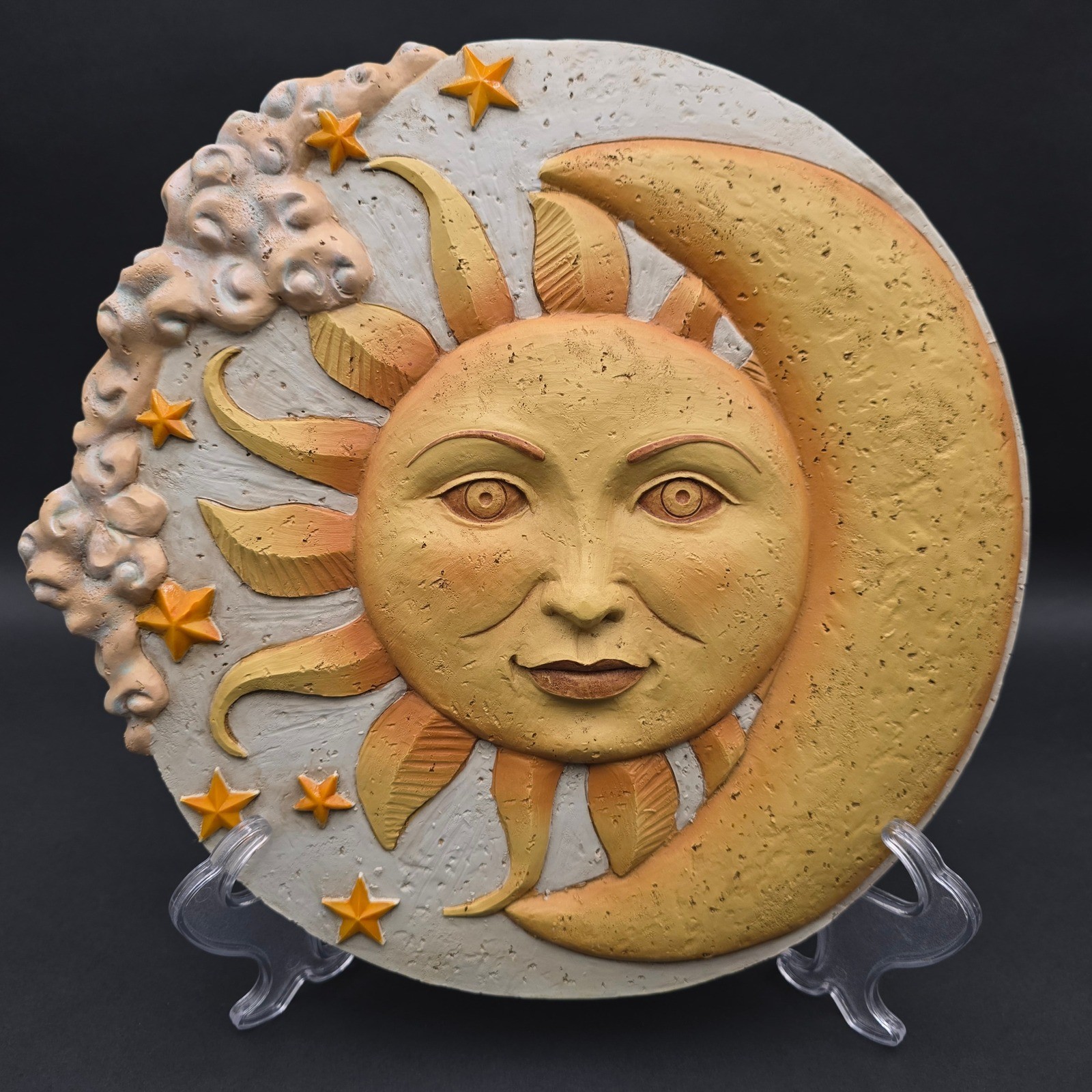 New Creative Enterprises Sun Moon Stars Celestial Wall Plaque Decor Sculpture gallery