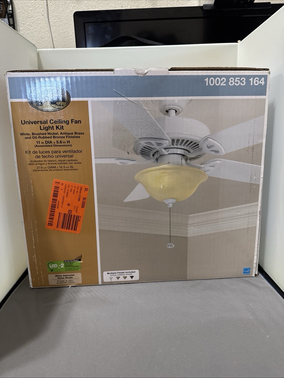Hampton Bay Universal LED Ceiling Fan Light Kit Multiple Finials included L@@K gallery