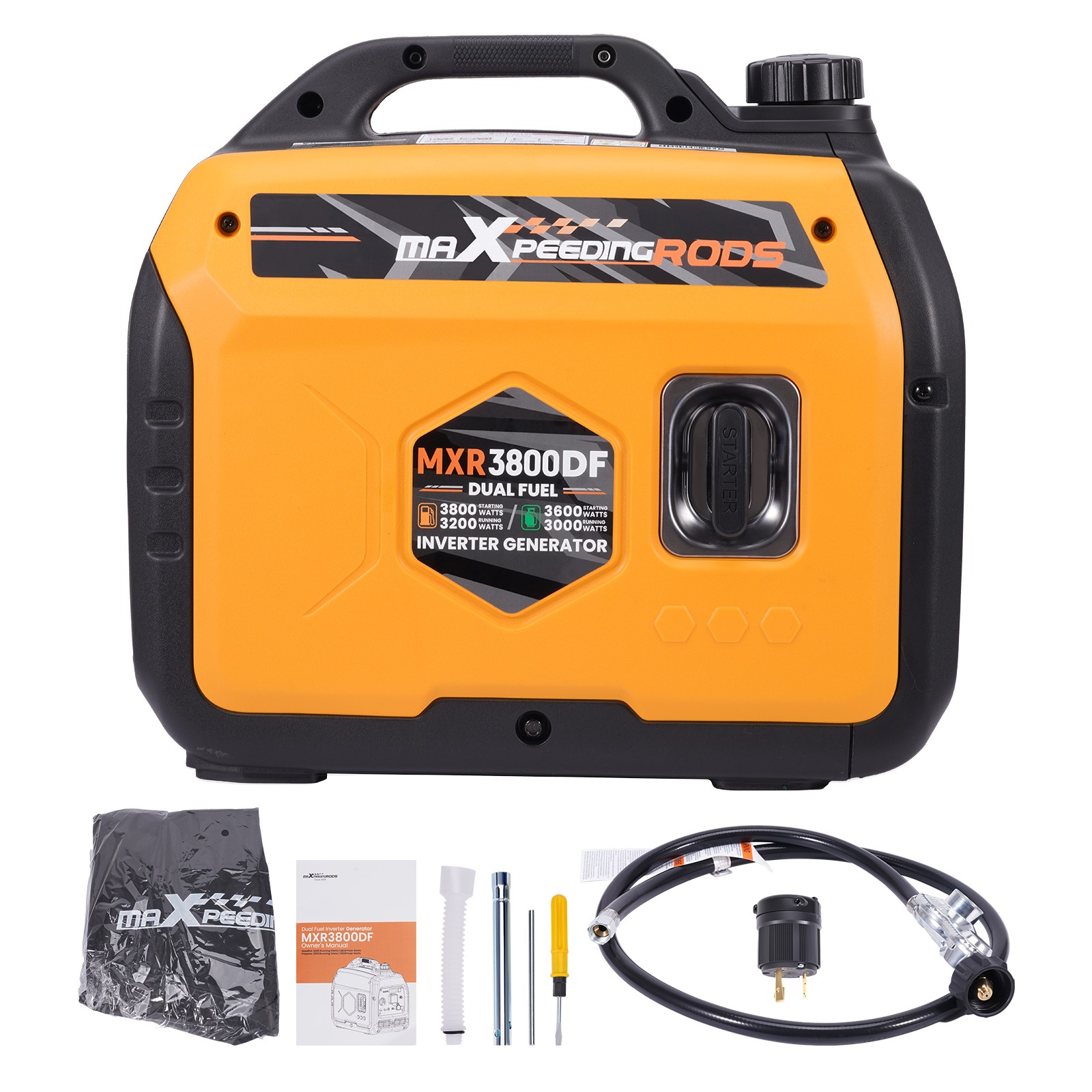 Gasoline LPG Dual Fuel Inverter Generator 3800W Peak 3200W Running for Campers gallery