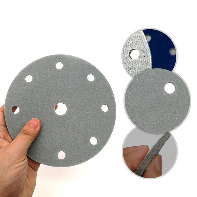 6" 150mm Sponge Sanding Discs 300-3000 Grit 9 Hole Hook & Loop Sandpaper Wet&Dry gallery