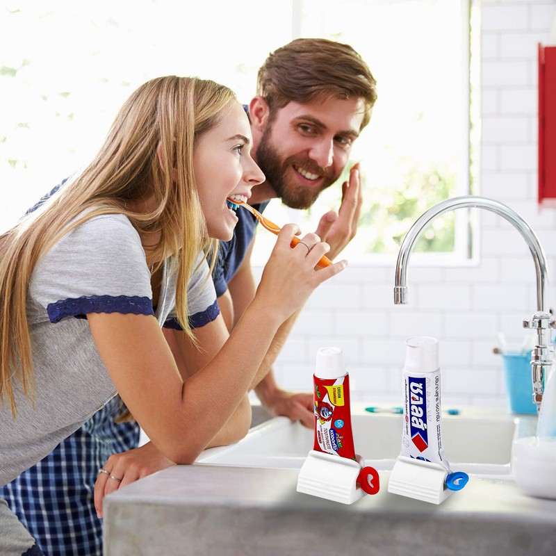 Rolling Toothpaste Tube Squeezers Toothpaste Dispenser Seat Holder 2/3/4/6 PCS gallery
