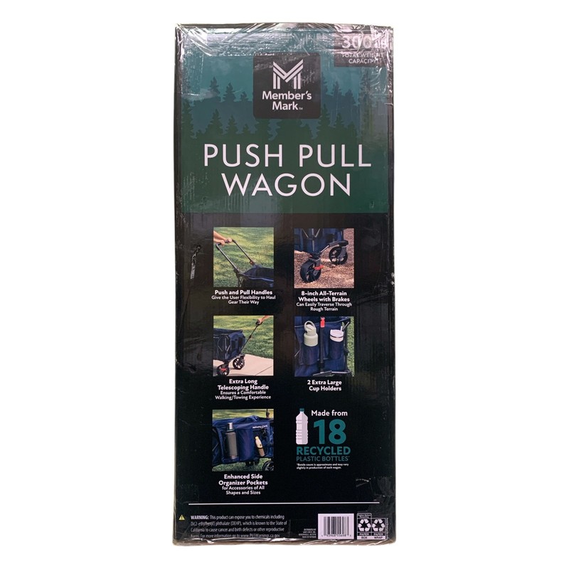 Member's Mark Push Pull Wagon, Quad-Fold, Supports up to 300 lb. gallery