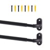 2 Pack Sash Curtain Rod Adjustable 18-30 Inch 3/8 In. Diameter French gallery