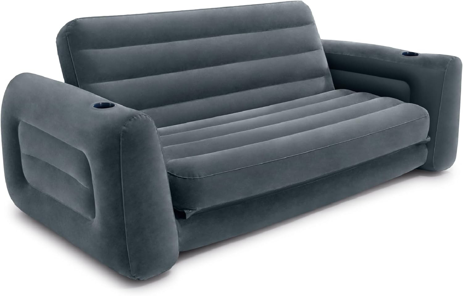 Intex 66551EP Inflatable Pull-Out Chair: Built-In Cupholder – Velvety Surface – gallery