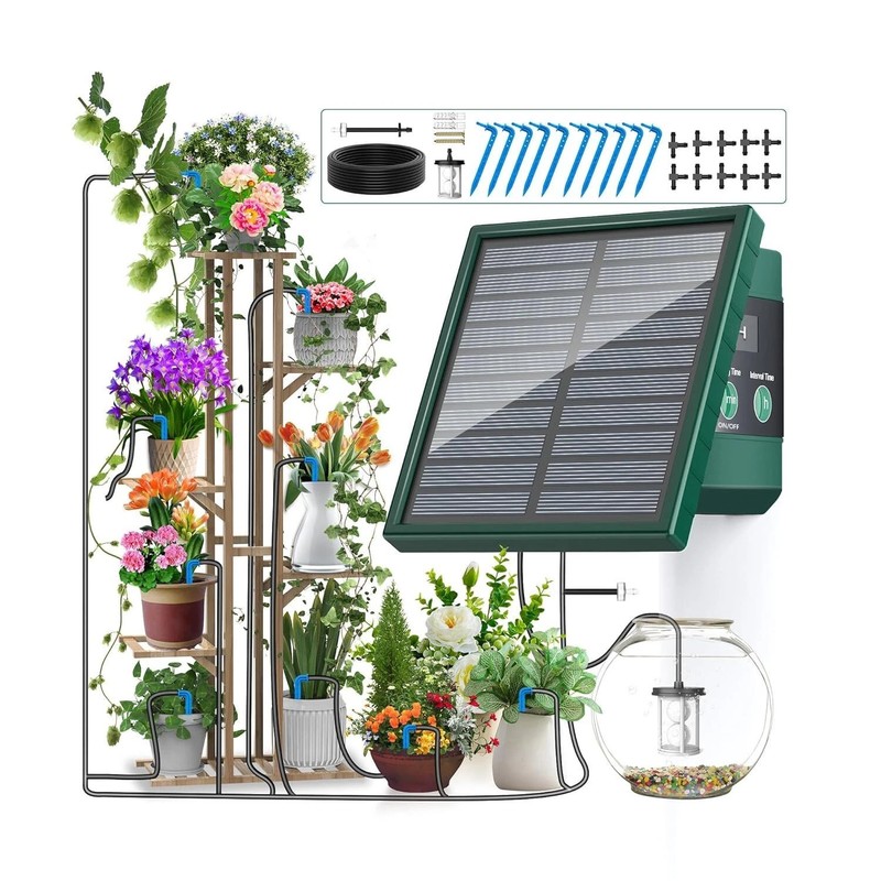 Watering Programmes Solar Irrigation System 300 with 10M Hose and 10 Drip Tips gallery