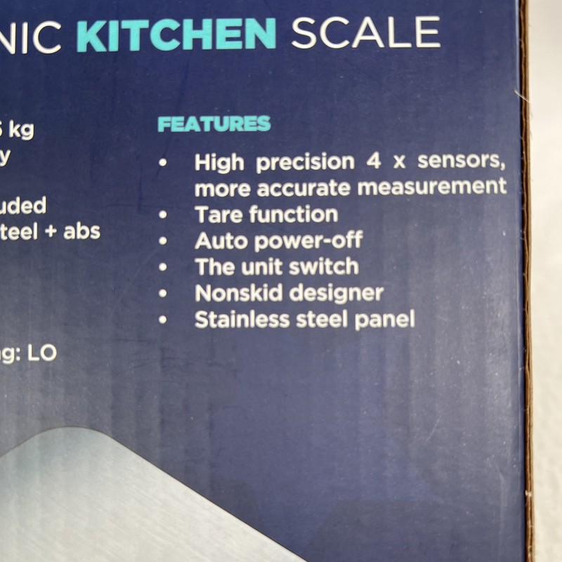 Electronic Kitchen Scale Digital 11-lbs 5kg Stainless Steel Panel Buy In Web NIB gallery