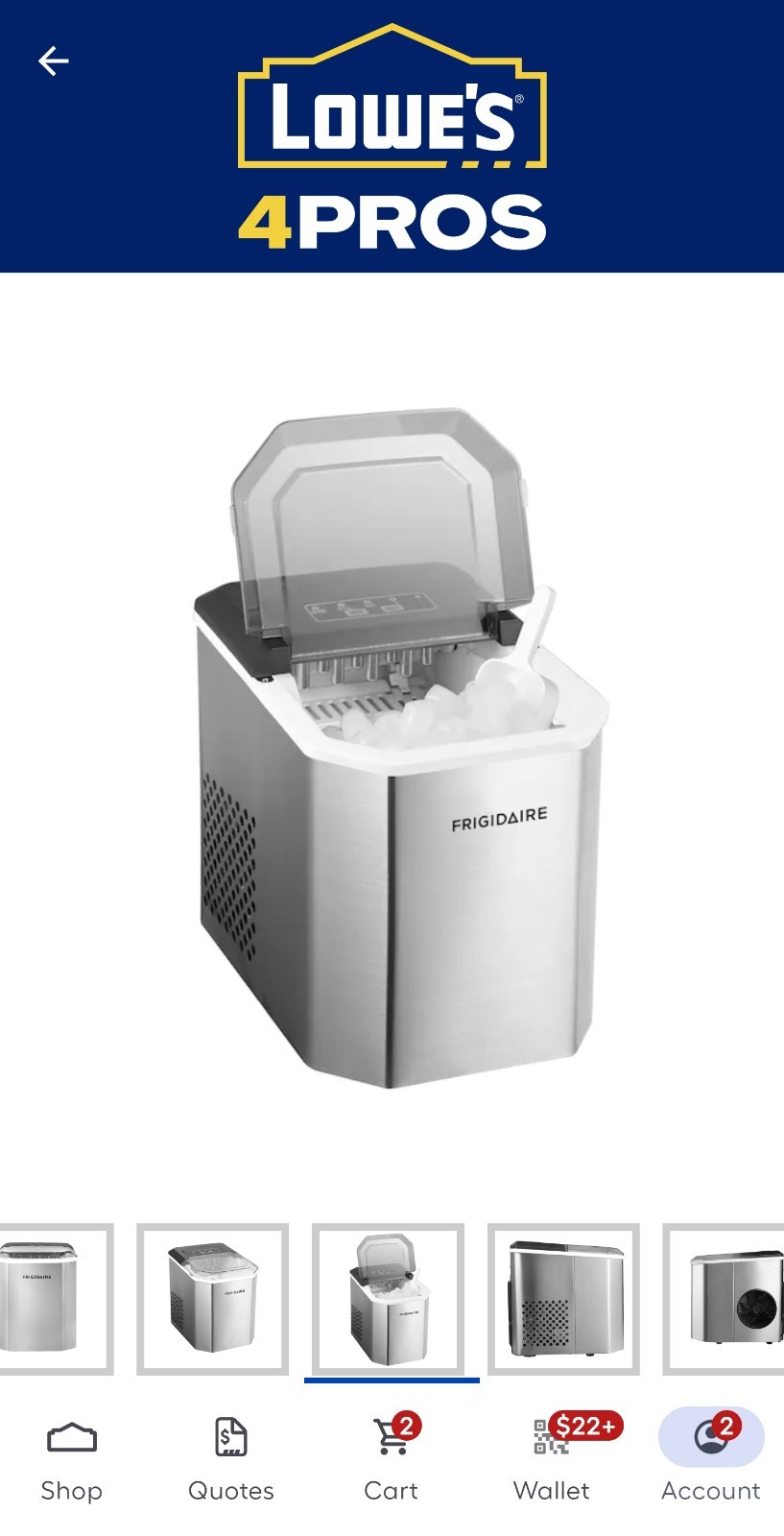 Frigidaire EFIC149‑SS 26 lb Countertop Ice Maker – Stainless Steel gallery