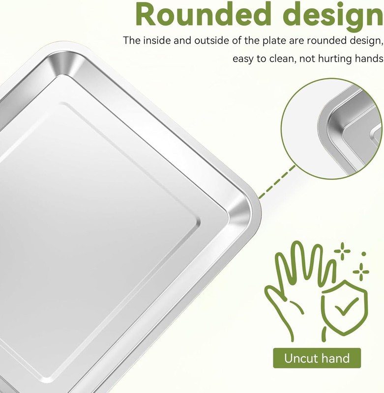 Stainless Steel Baking Tray Pan Compatible with Cuisinart Toaster Oven Tray,S... gallery