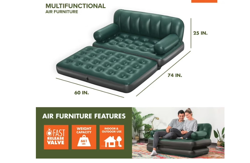 Ozark Trail Multi-Max 5-in-1 Inflatable Air Couch Queen Sofa Bed Sleeper Camping gallery
