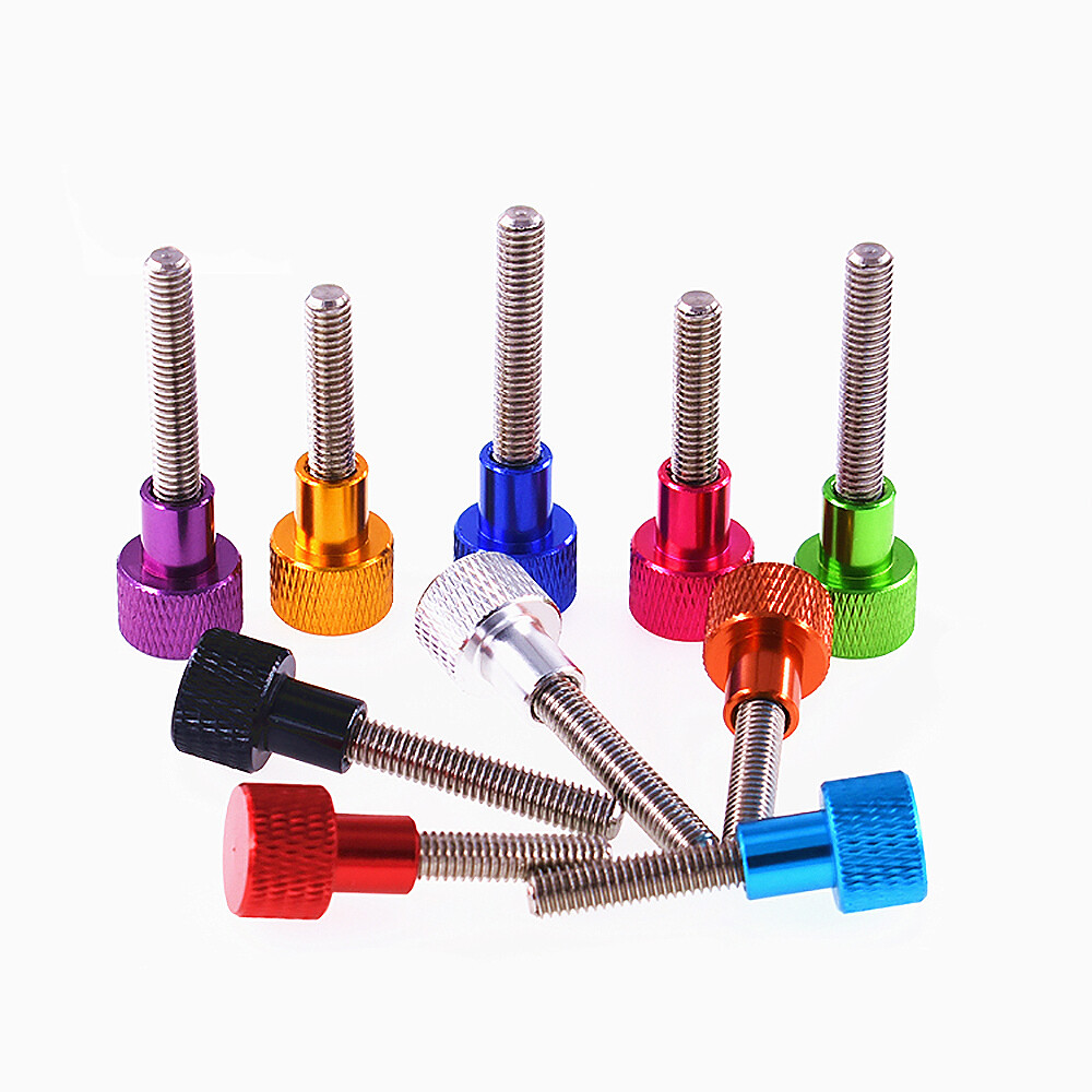 2 Pcs Aluminium Alloy + Stainless Steels Knurled Thumb Screw M4 * 5mm - 50mm gallery