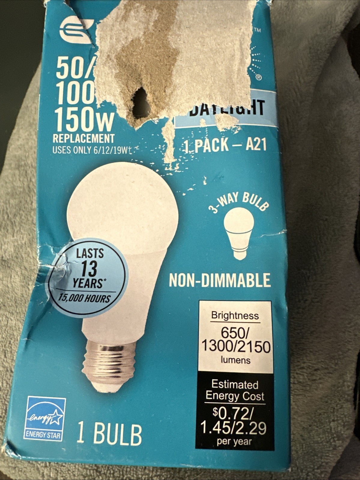 EcoSmart A21 Energy Star 3-Way LED Light Bulb Daylight FG-04257 gallery