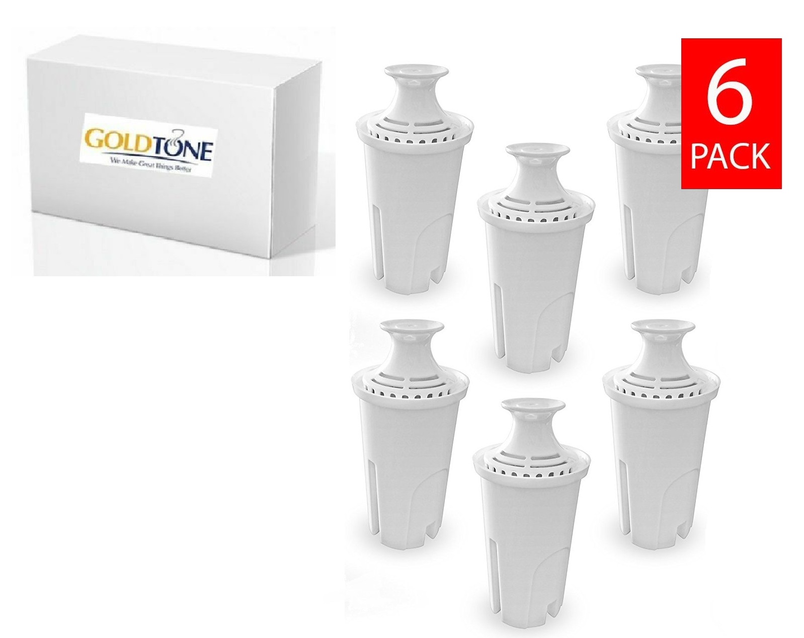 (6) Premium Charcoal Water Filters for BRITA & MAVEA Pitchers Replacement Filter gallery