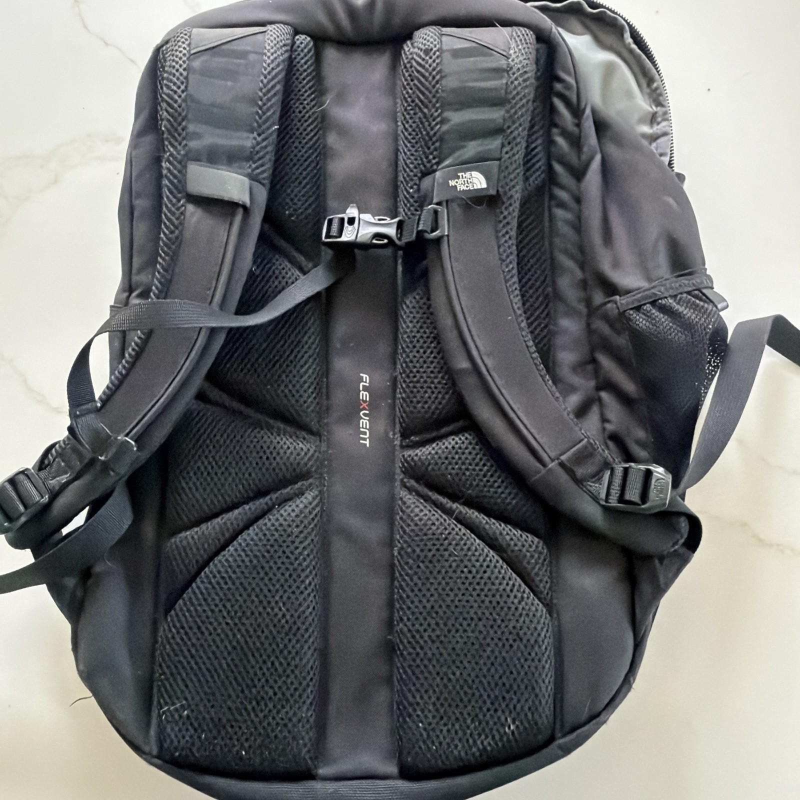 The North Face Jester Backpack Black Preowned Hiking Work Computer School  4