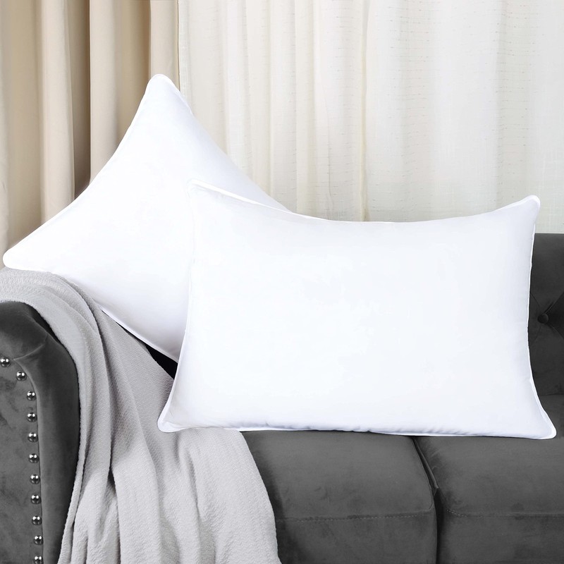 Superior Down Alternative Pillow Set Soft Microfiber Shell Medium Weight For gallery
