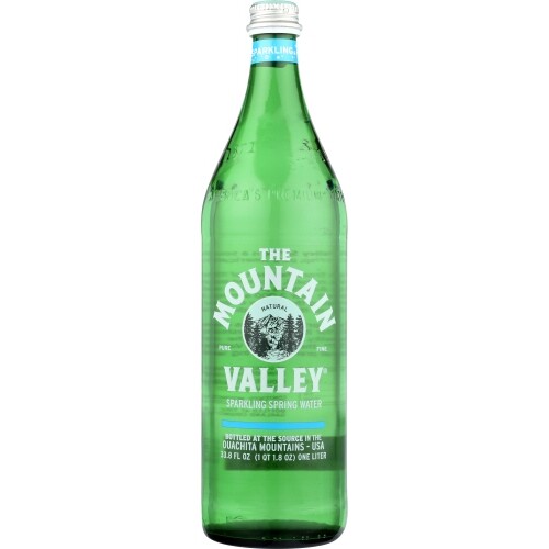 Spring Sparkling Water Glass 1 Liter(Case of 12) By Mountain Valley gallery
