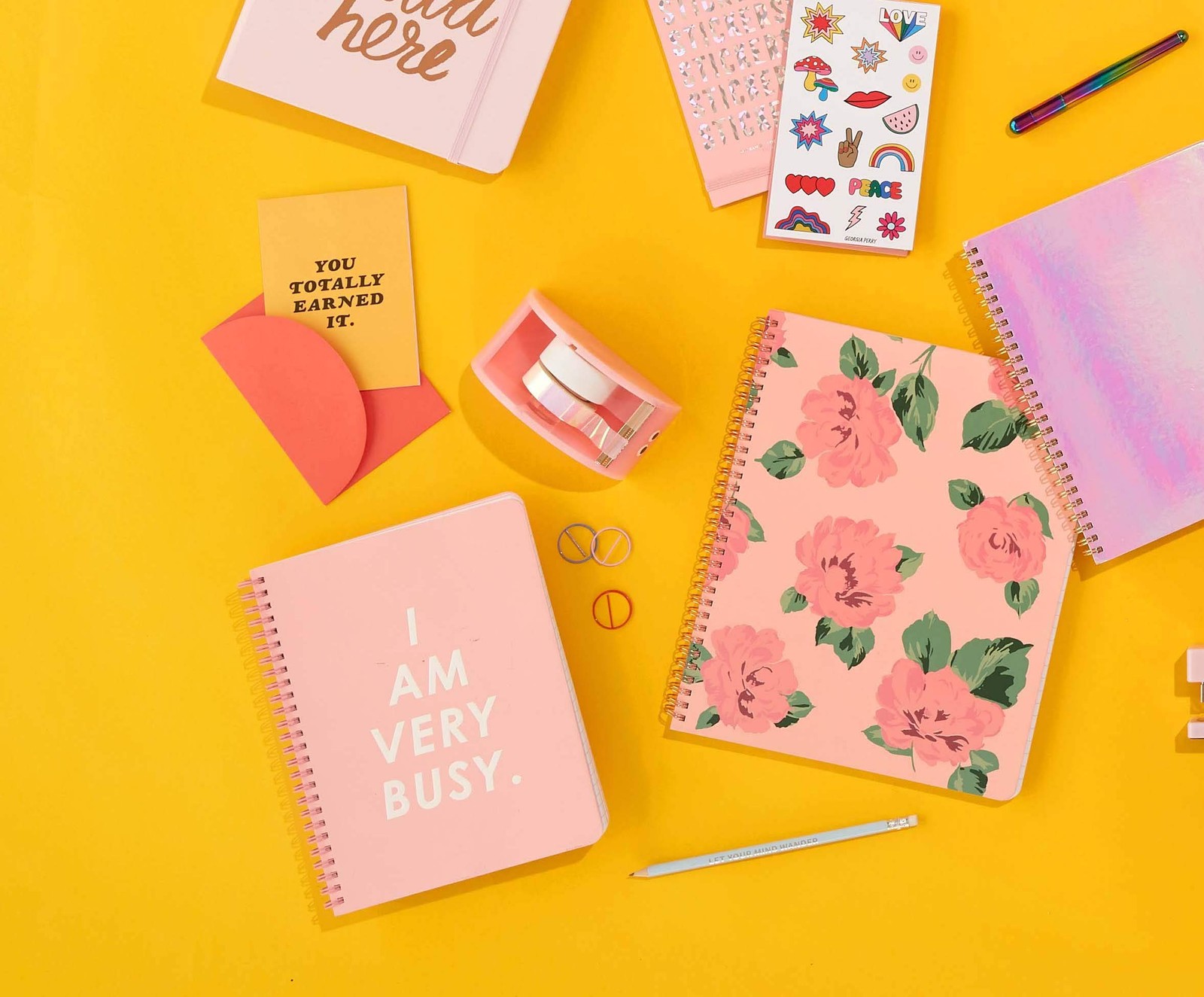 ban.do Rough Draft Mini Spiral Notebook, 9" x 7" with S, I Am Very Busy gallery