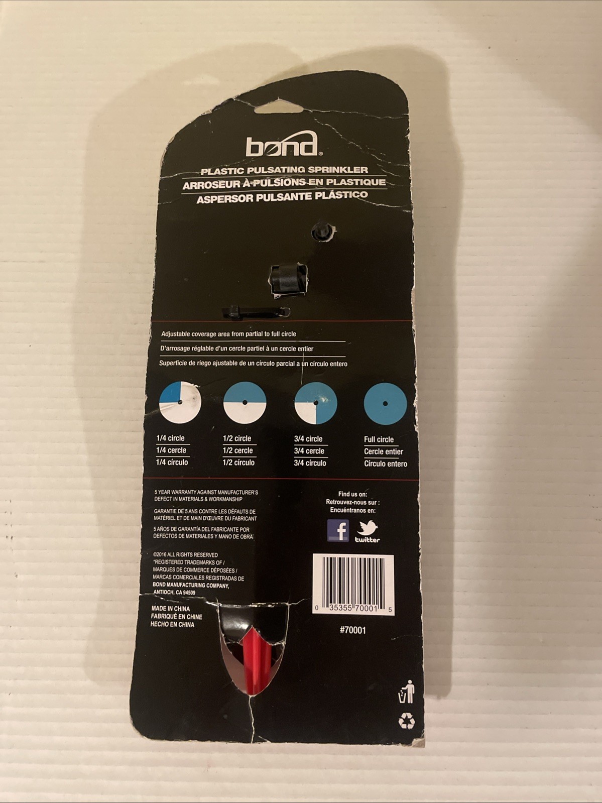 Bond Plastic Pulsating Sprinkler Color Red And Black gallery