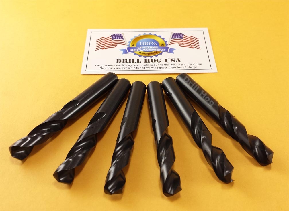 7/16" Stubby Bit Machine Screw Length Stub Bit Drill Hog Lifetime Warranty 6 Pcs gallery