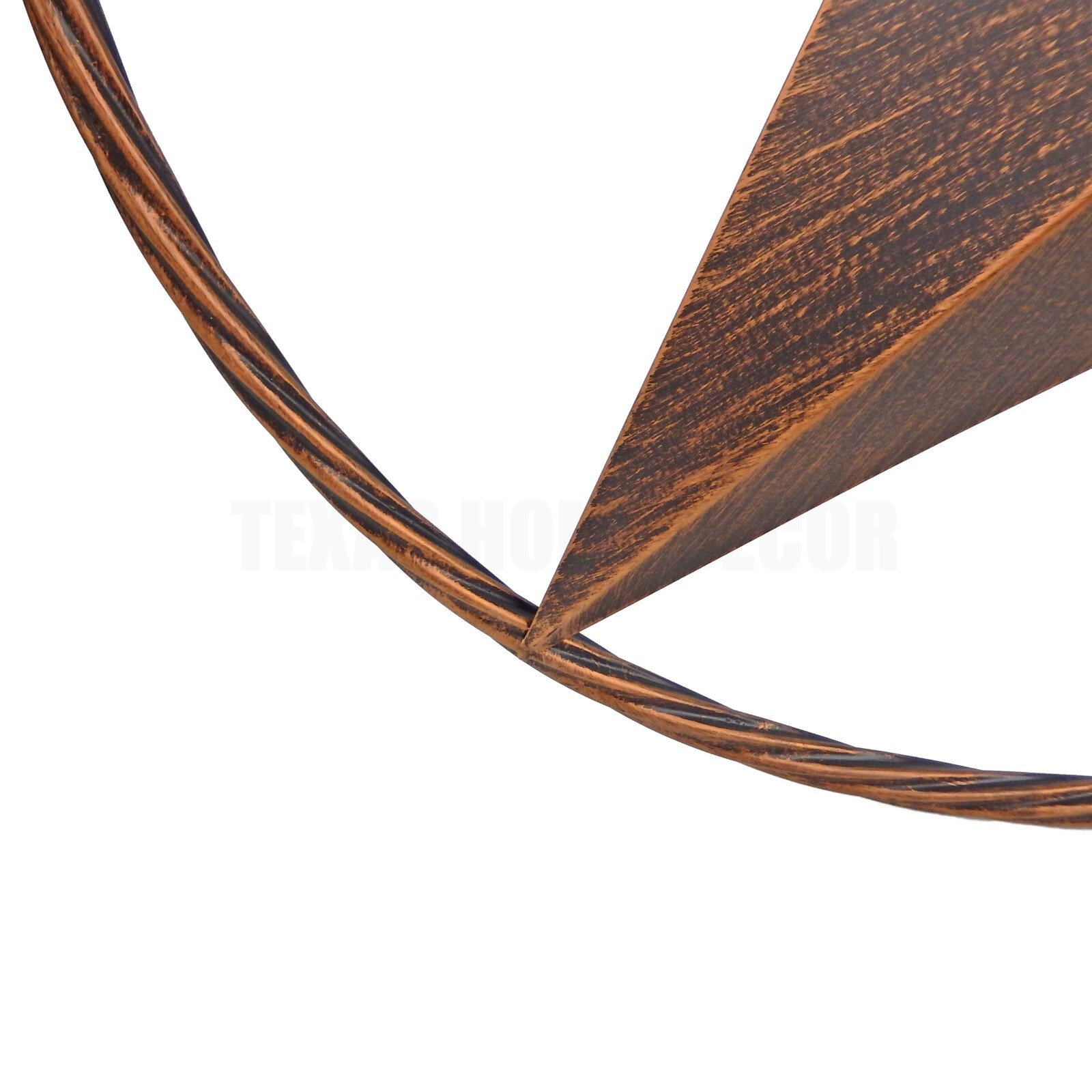 Metal Barn Star with Rope Ring Circle Large Texas Western Brushed Copper 17.5 in gallery