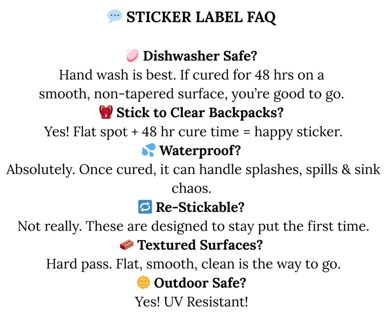 Custom Waterproof Name Labels for School, Daycare, Bottles, Lunchboxes gallery