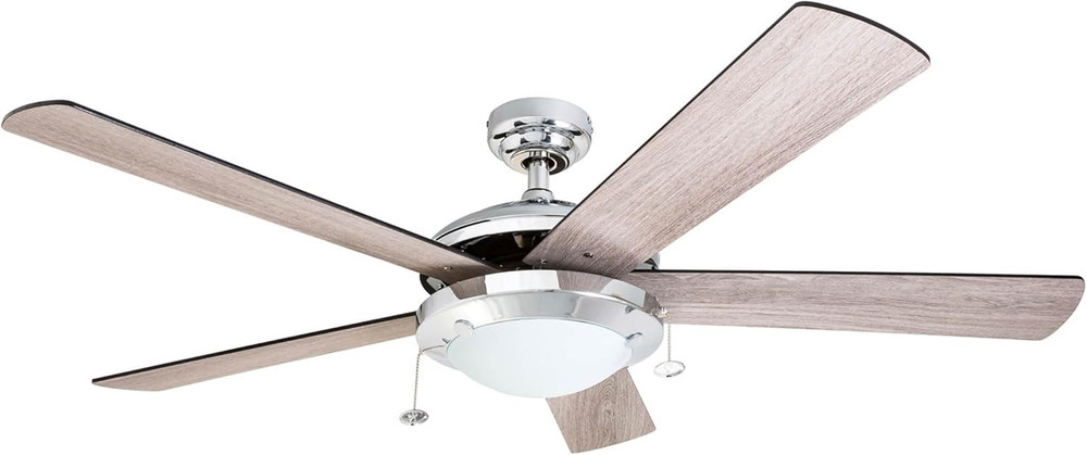 Ceiling Fan with Light, Pull Chain, Dual Mounting Op Bolivar, 52 Inch Modern LED