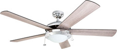 Ceiling Fan with Light, Pull Chain, Dual Mounting Op Bolivar, 52 Inch Modern LED