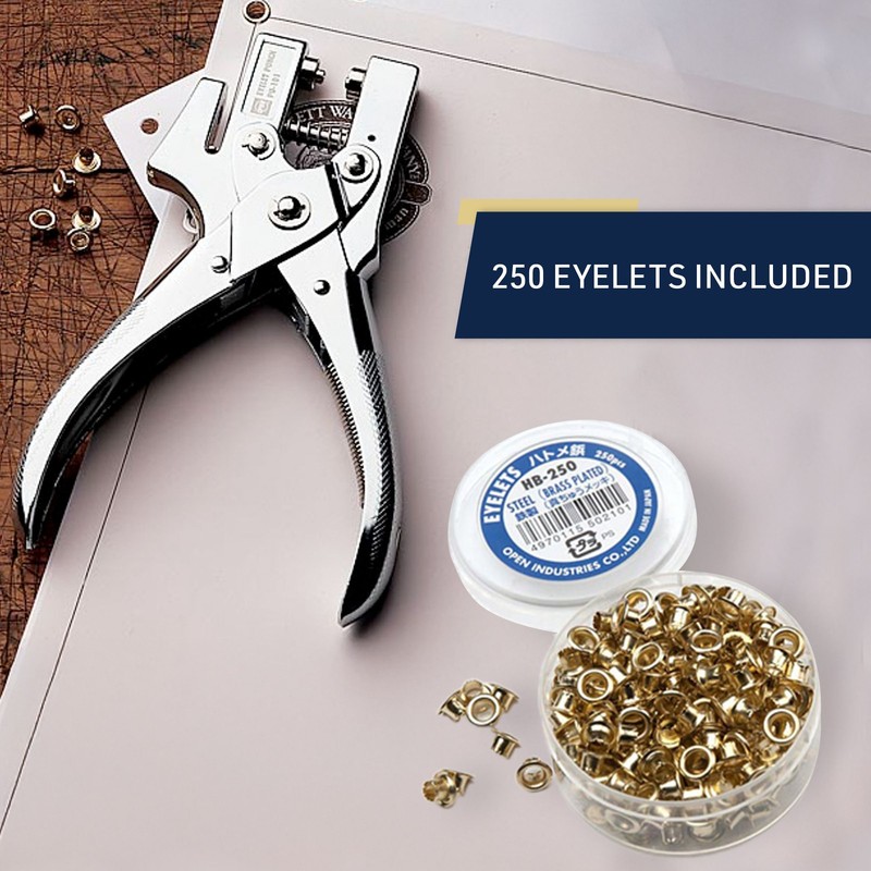 Grommet Tool Document Fastener with 250 Eyelets Grommet Press Punches and Rivets gallery