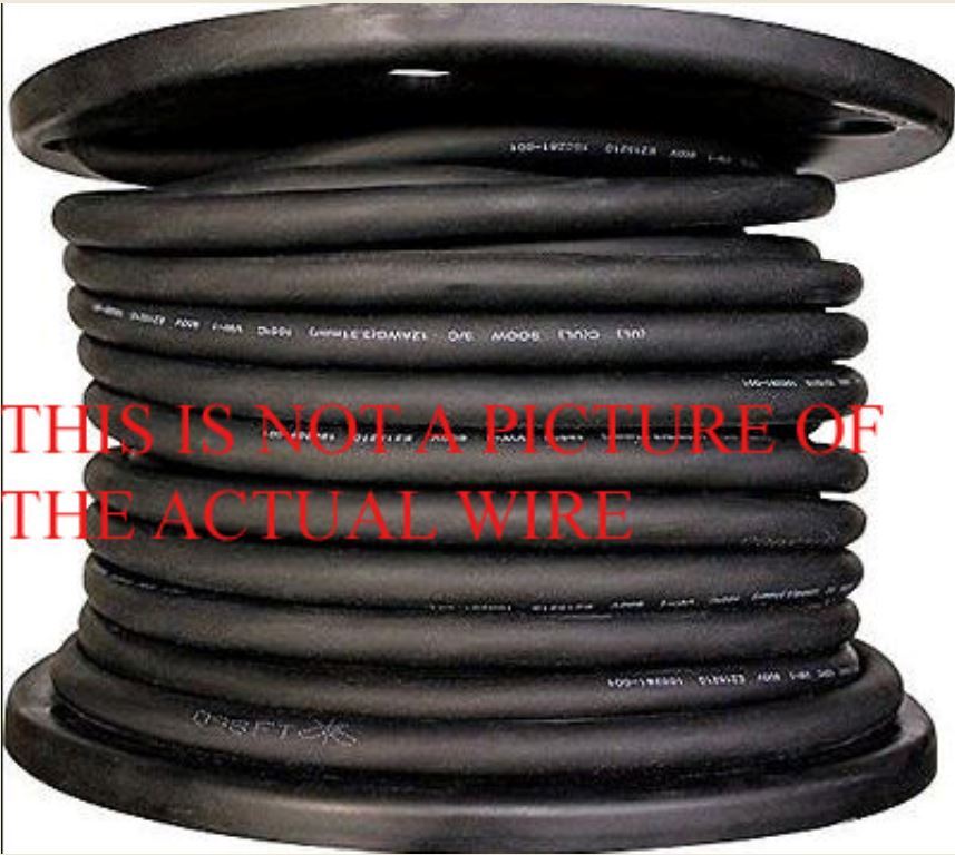 100 FT 4/4 SOOW SO SOO SOW BLACK RUBBER CORD EXTENSION WIRE/CABLE gallery