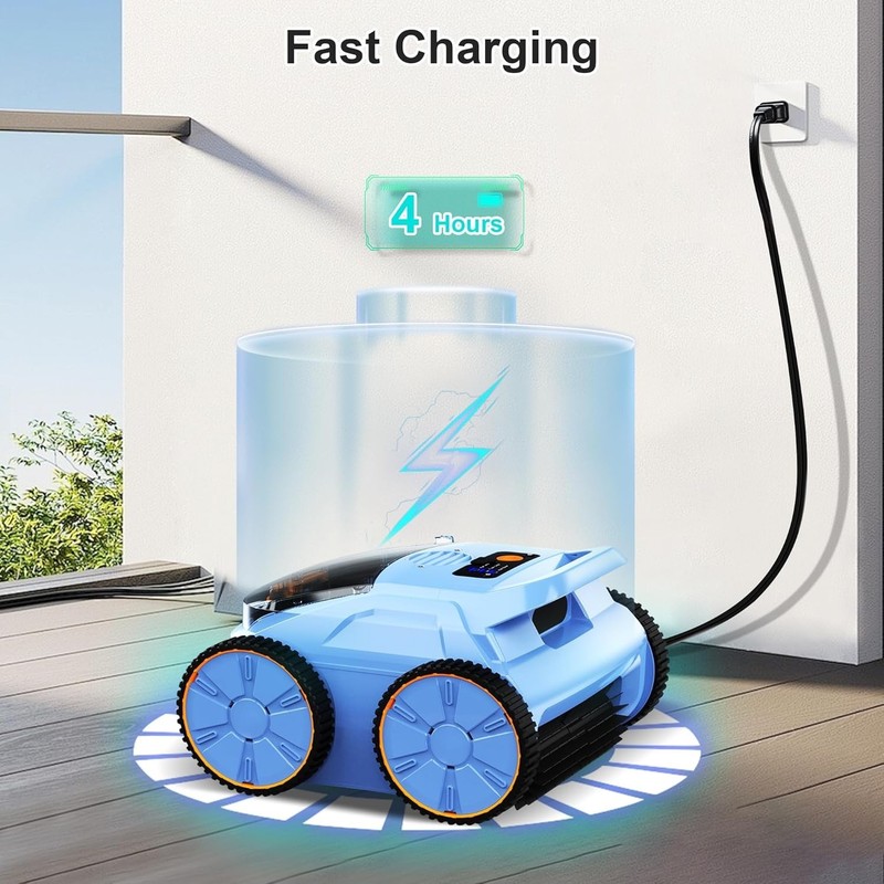 *NEW* Robotic Pool Vacuum, Robotic Pool Cleaner for Inground Pools 180 Mins gallery