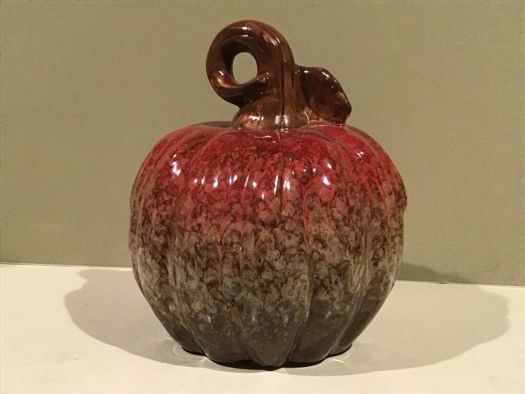 Ceramic Pumpkin Speckled Tan with Rust Stem gallery