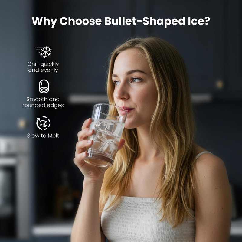 Electactic Ice Makers Countertop,26Lbs/24H,8Pcs in 6Mins,Portable Ice Maker gallery