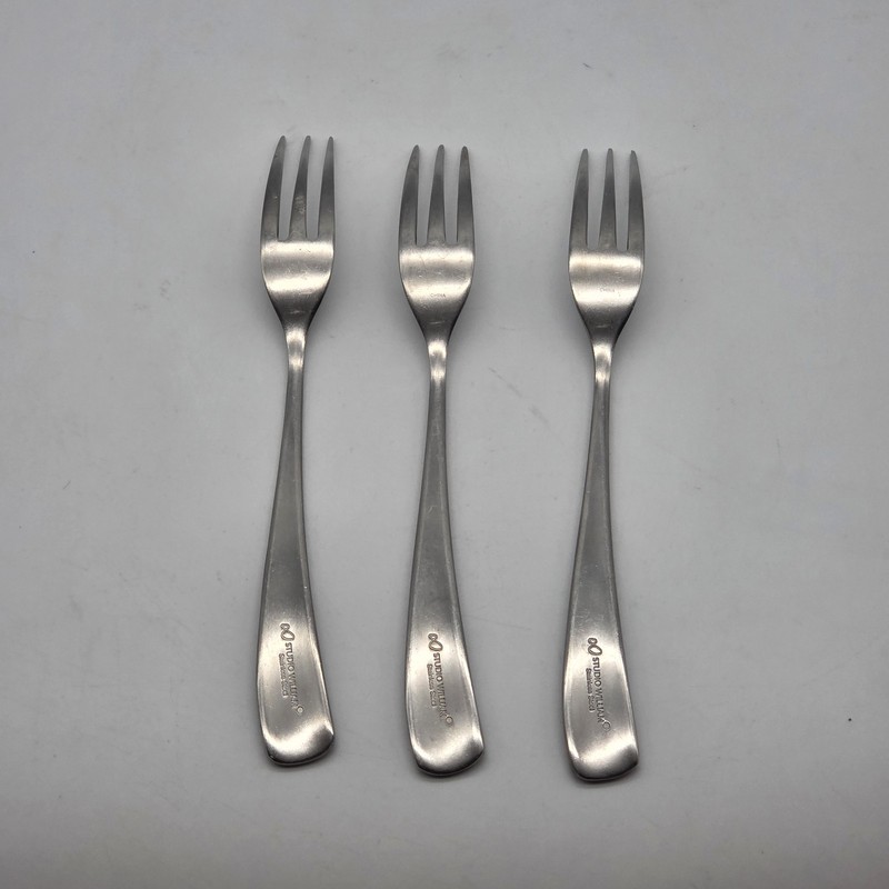 STUDIO WILLIAM Stainless Flatware LARCH SATIN Set Of 3 Dinner Forks gallery