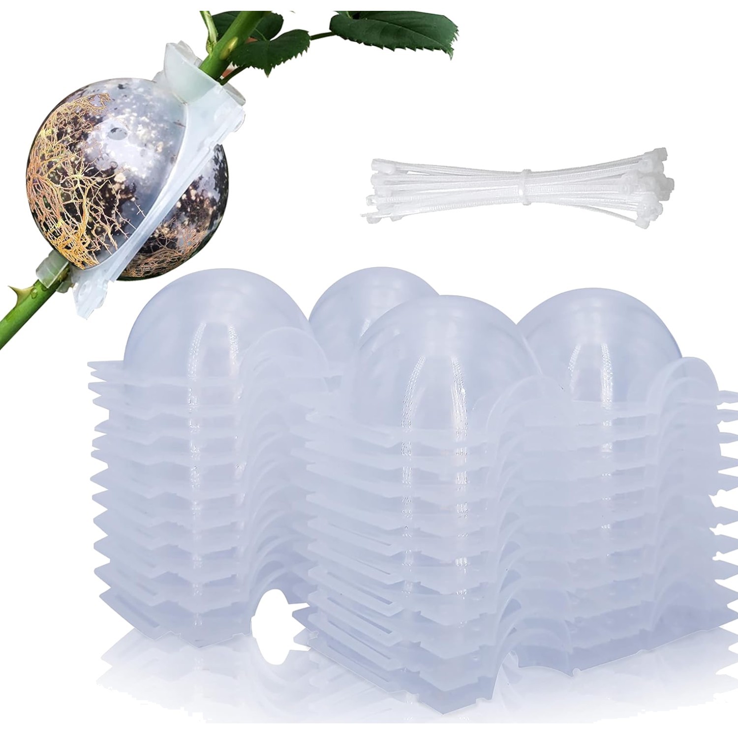 20 PCS Air Layering Propagation Kit with Zip Ties, Reusable Grafting Ball, Cl... gallery