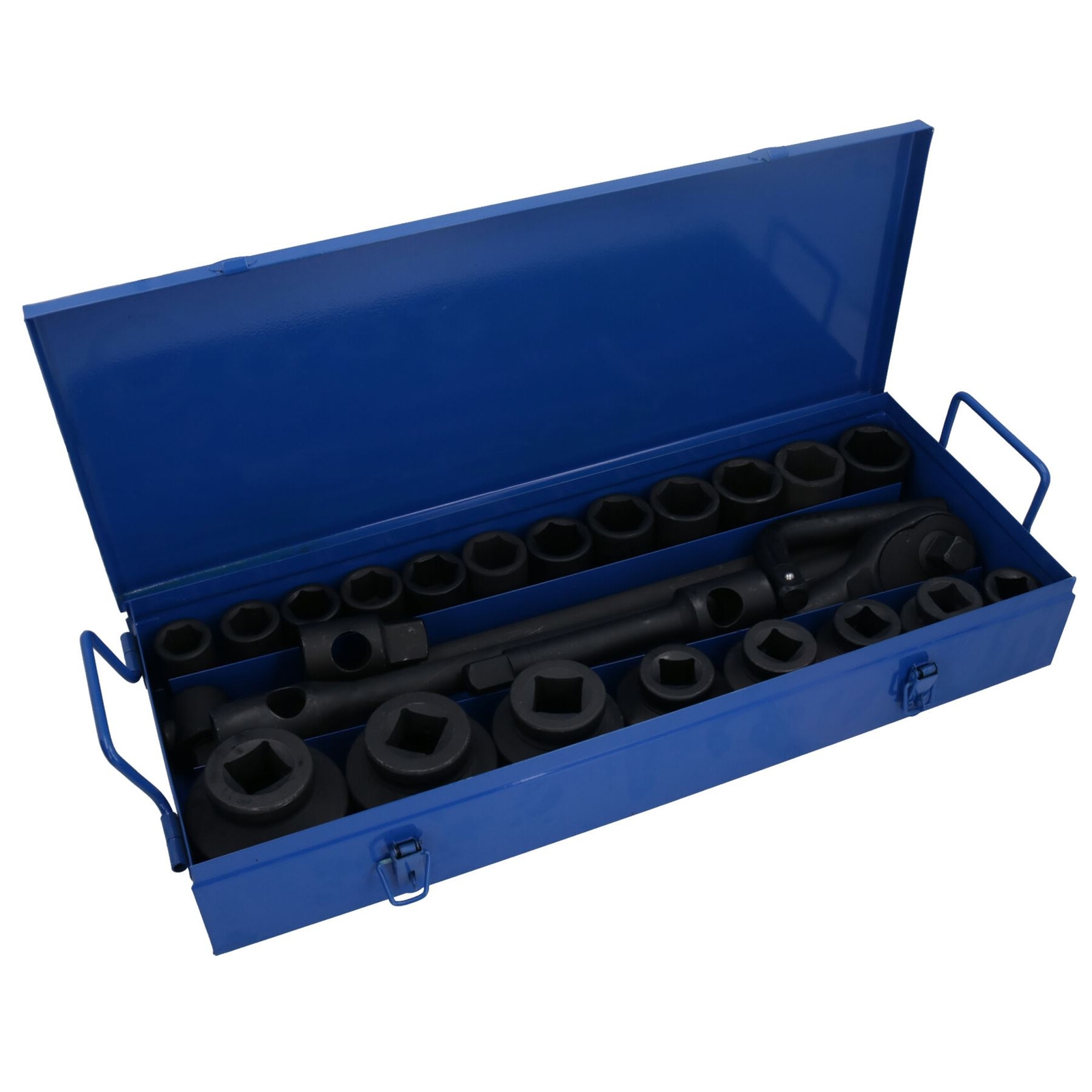 3/4in + 1in Drive Metric Impact Socket Set 21mm – 65mm With Ratchet 26pc Set gallery
