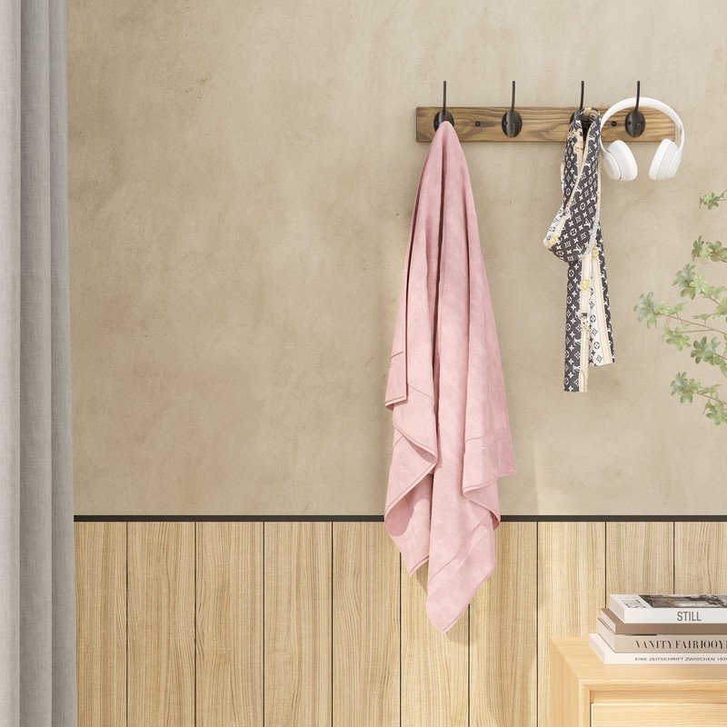VERTORGAN Coat Hooks Wall Mounted, Wooden Hat Rack with 4 Hooks for Entryway,... gallery