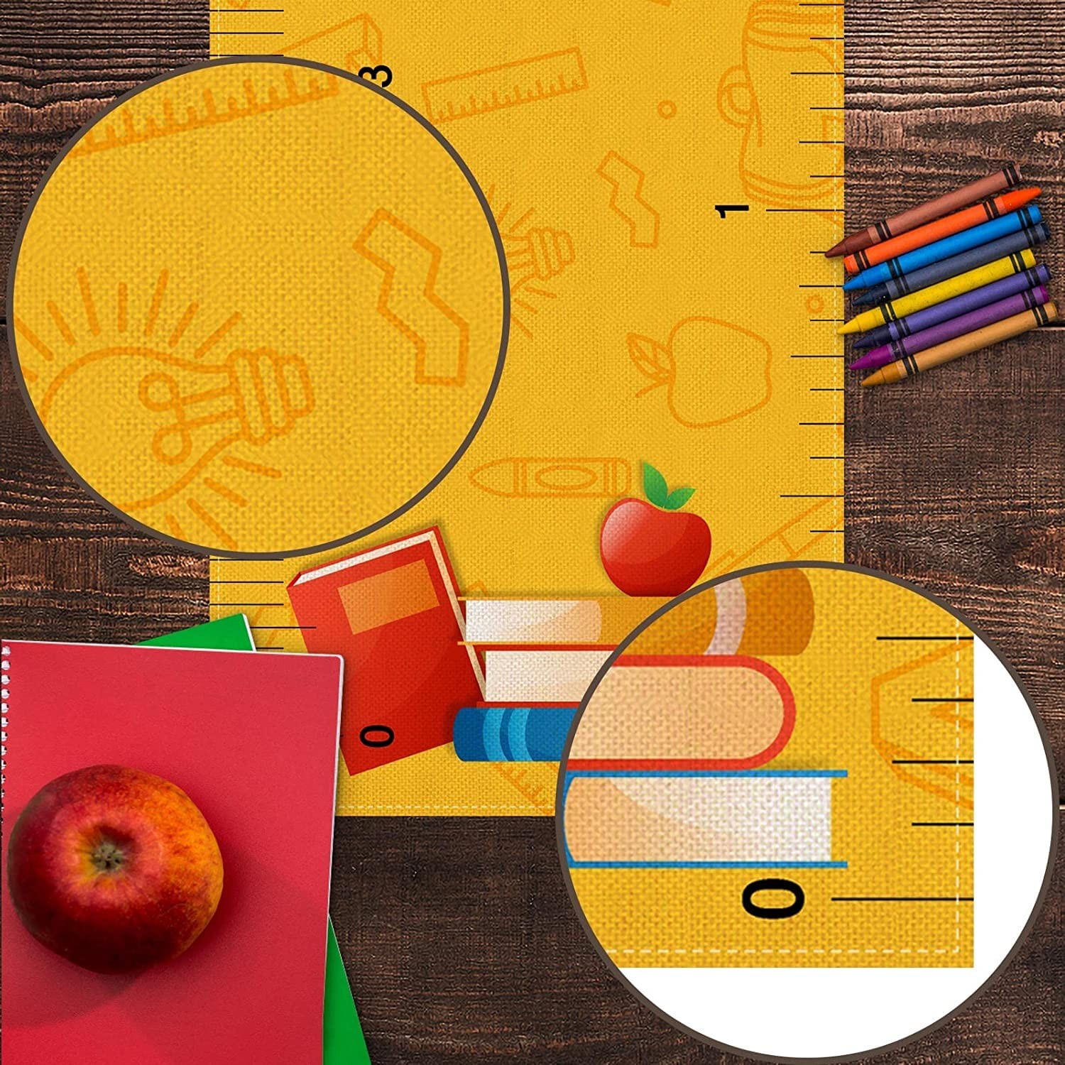 Back To School Table Runner Ruler First Day Kids Classroom Decor 13x48 Inch gallery