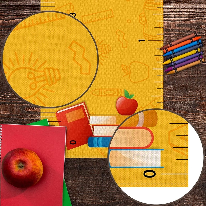 Back To School Table Runner Ruler First Day Kids Classroom Decor 13x48 Inch gallery