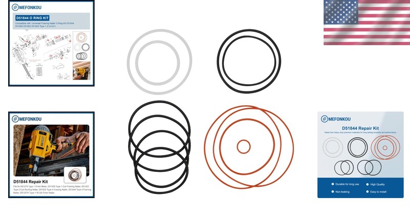 O-Ring Rebuild Kit for Universal Framing Nailer D51845 D51822 D51823 - 12PC gallery