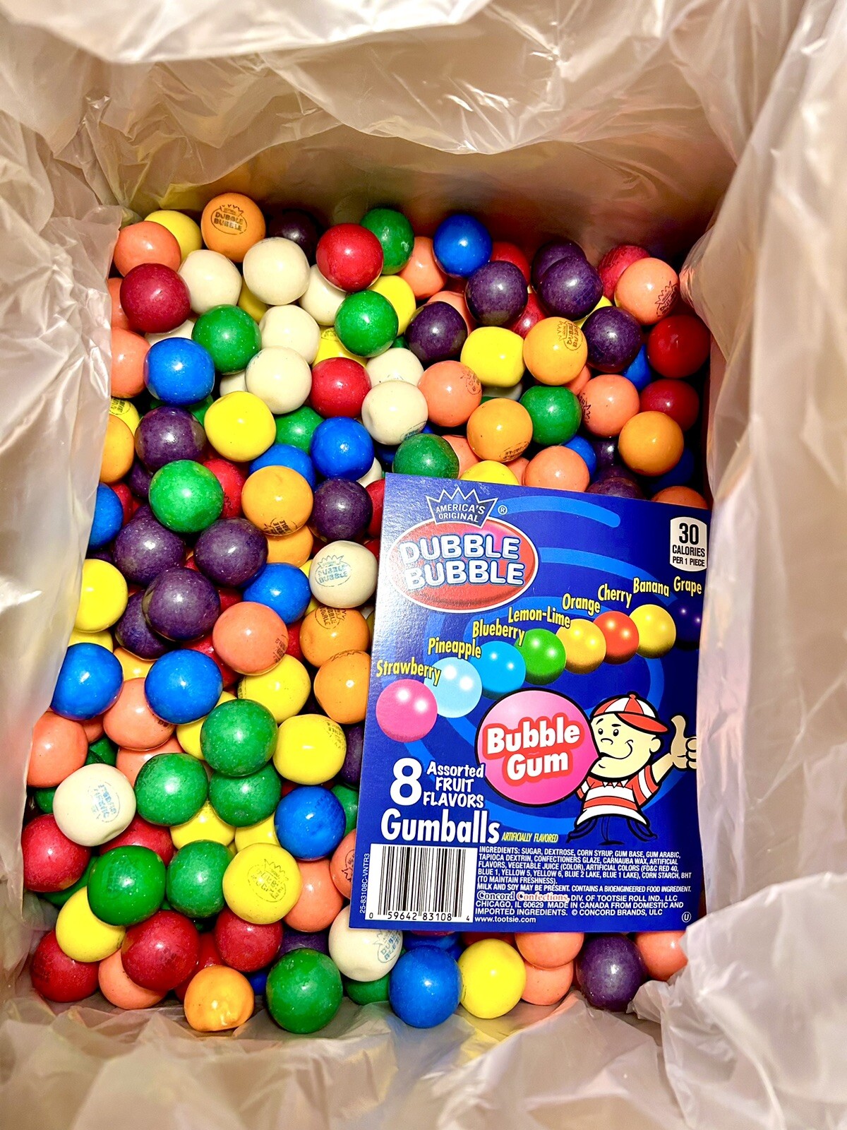Double Bubble One Inch Gumballs Bulk Candy 1LB 2LB 3LB 4LB 5LB Assorted Flavors gallery