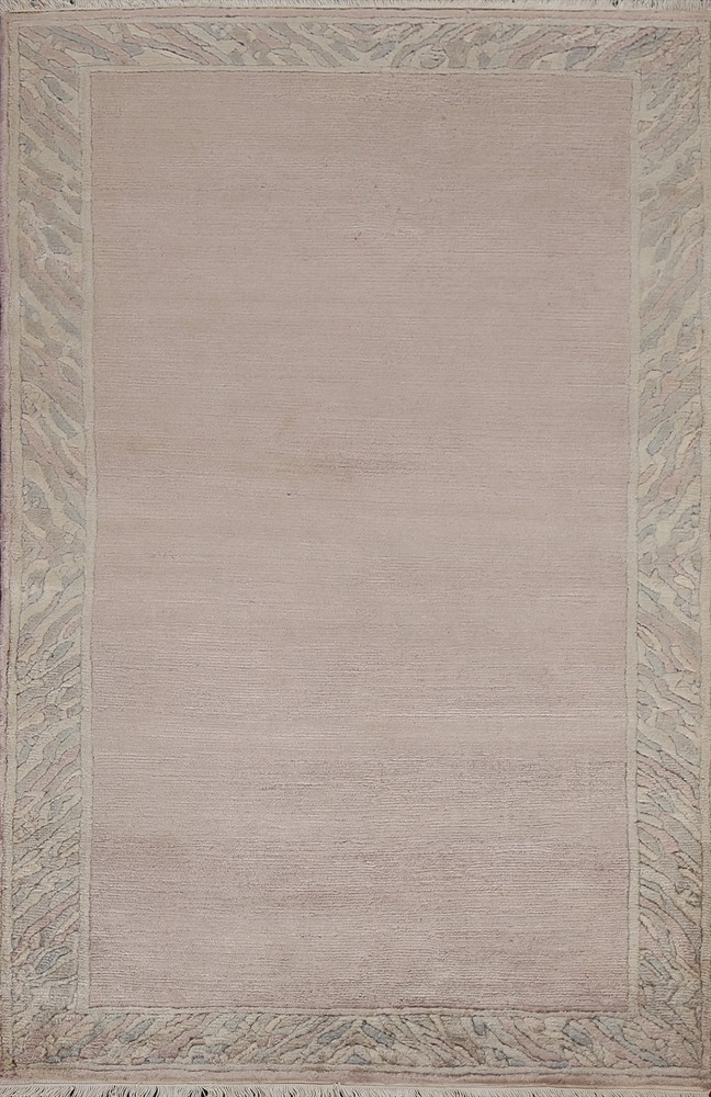 Bordered Exquisite Handmade Wool Nepalese Indian Accent Rug 3x5 ft.