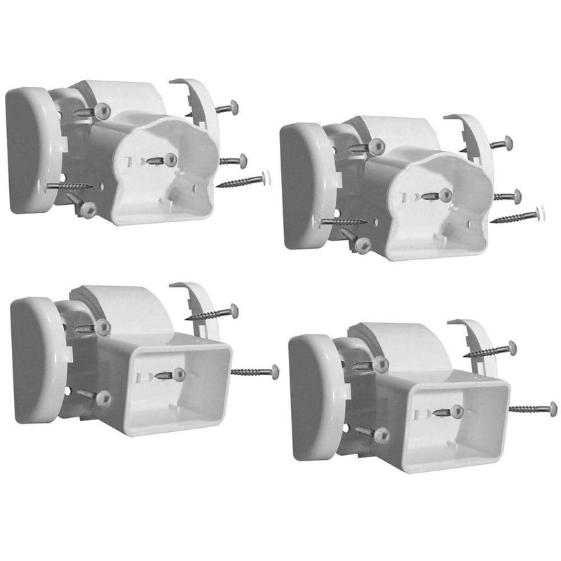 Veranda Traditional Stair Angle Bracket 4-Pack Adjustable Rail Brackets White gallery